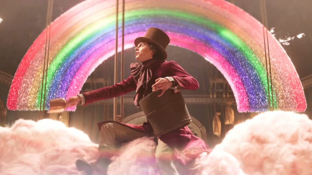 Timothée Chalamet as Wonka in Wonka